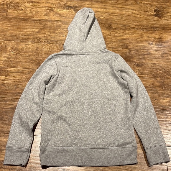 GAP kids cozy kangaroo pouch hooded sweater neon pink accented letters - Picture 8 of 10